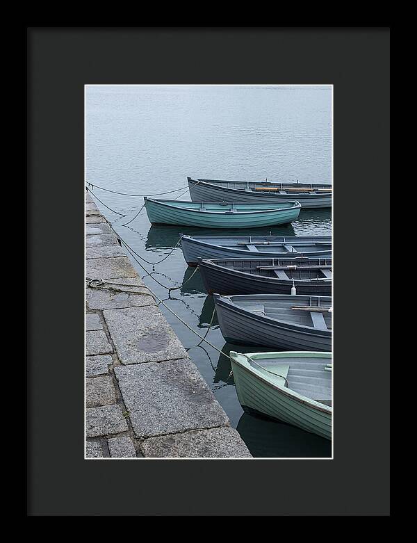 Colorful Rowing Boats Tied To Quay