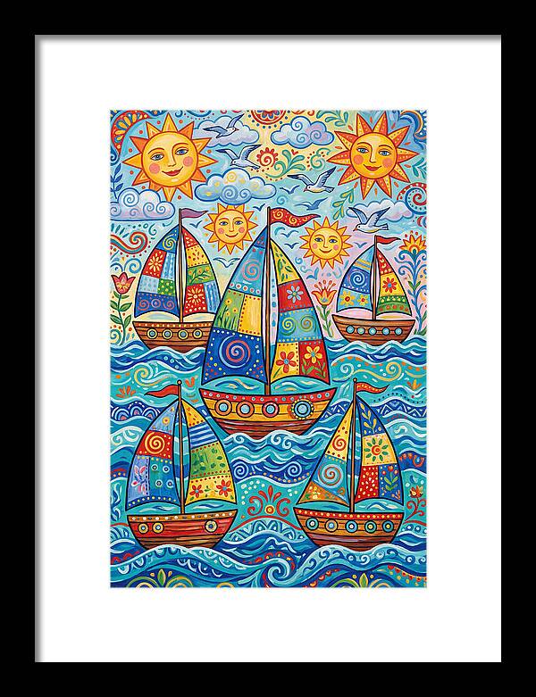 Colorful Sailboat Fleet