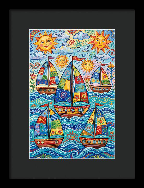 Colorful Sailboat Fleet