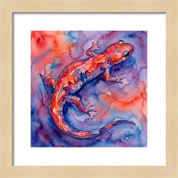 Colorful Salamander Watercolor