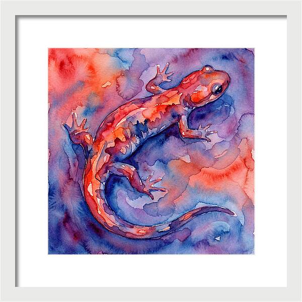 Colorful Salamander Watercolor