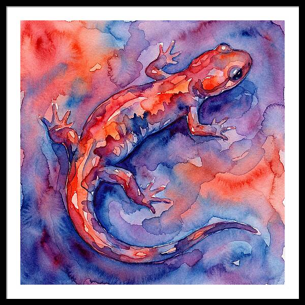 Colorful Salamander Watercolor