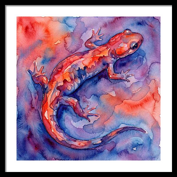 Colorful Salamander Watercolor