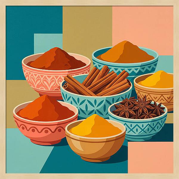 Colorful Spice Arrangement