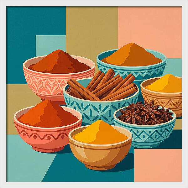Colorful Spice Arrangement