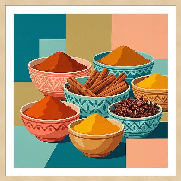 Colorful Spice Arrangement