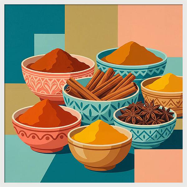 Colorful Spice Arrangement