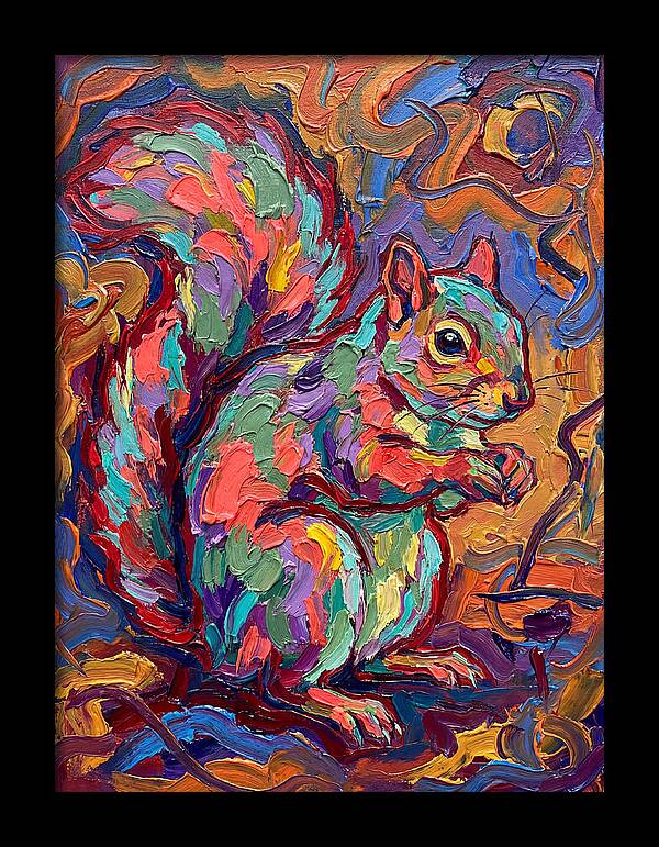 Colorful Squirrel In Expressionist Style
