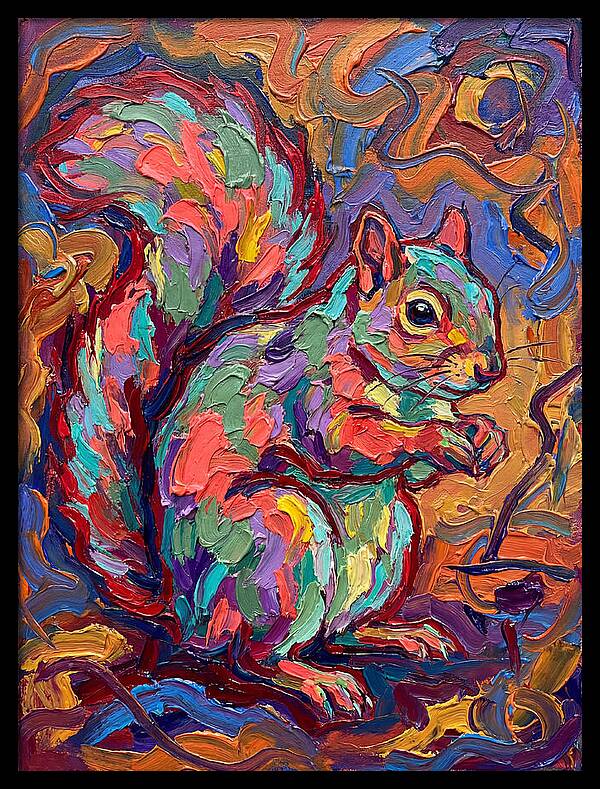 Colorful Squirrel In Expressionist Style