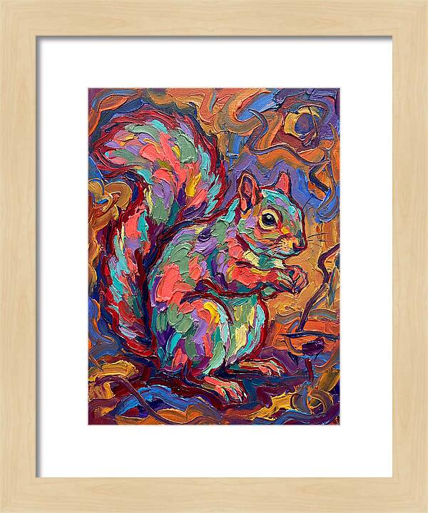 Colorful Squirrel In Expressionist Style