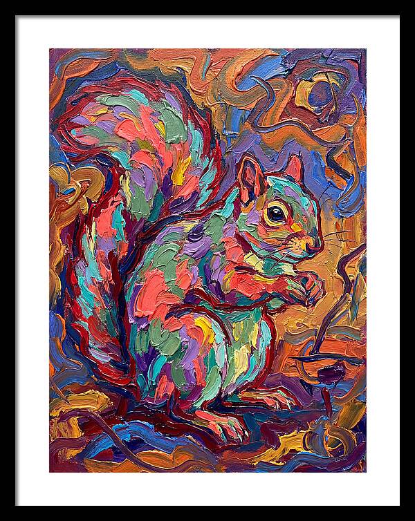 Colorful Squirrel In Expressionist Style