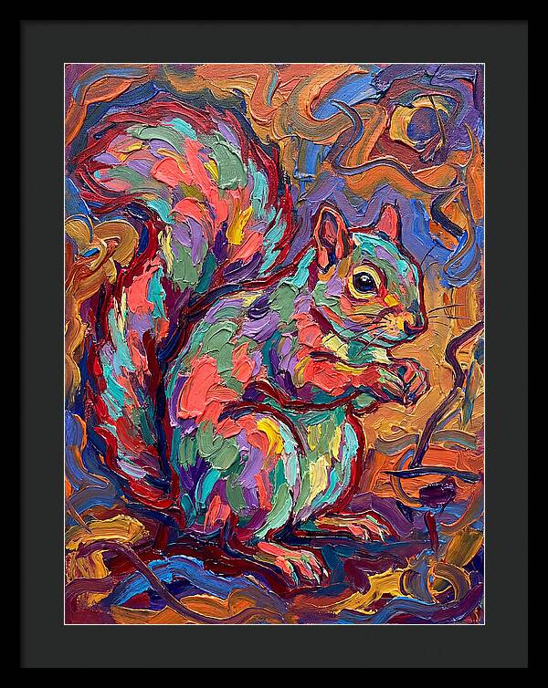 Colorful Squirrel In Expressionist Style