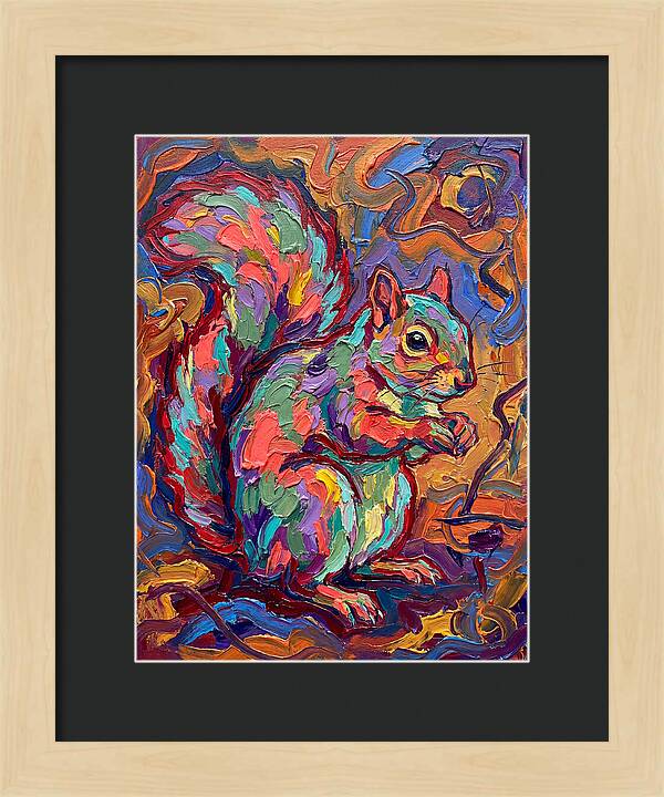 Colorful Squirrel In Expressionist Style
