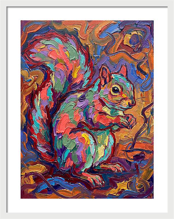Colorful Squirrel In Expressionist Style