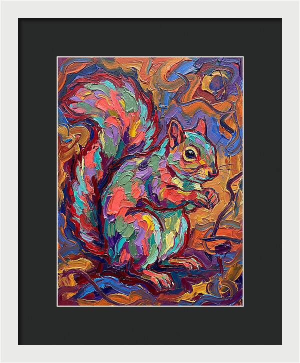 Colorful Squirrel In Expressionist Style