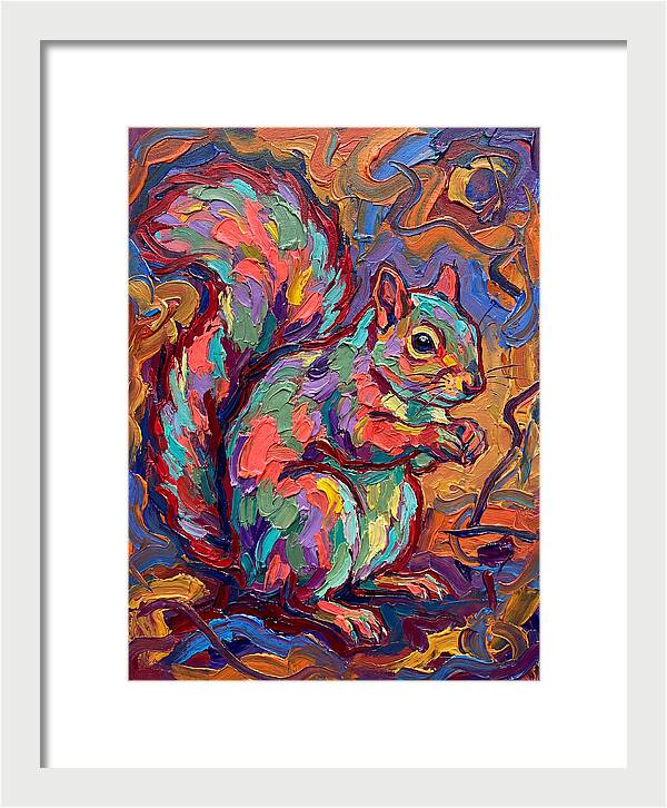 Colorful Squirrel In Expressionist Style
