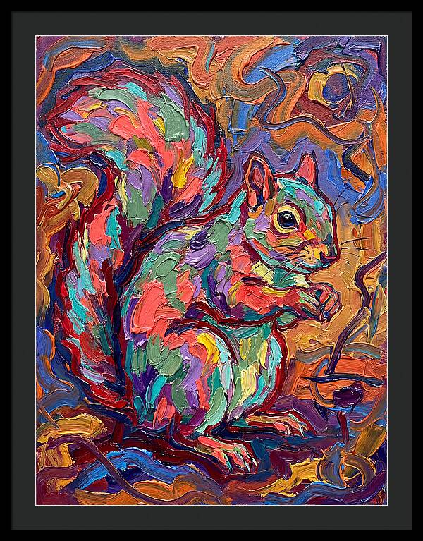 Colorful Squirrel In Expressionist Style