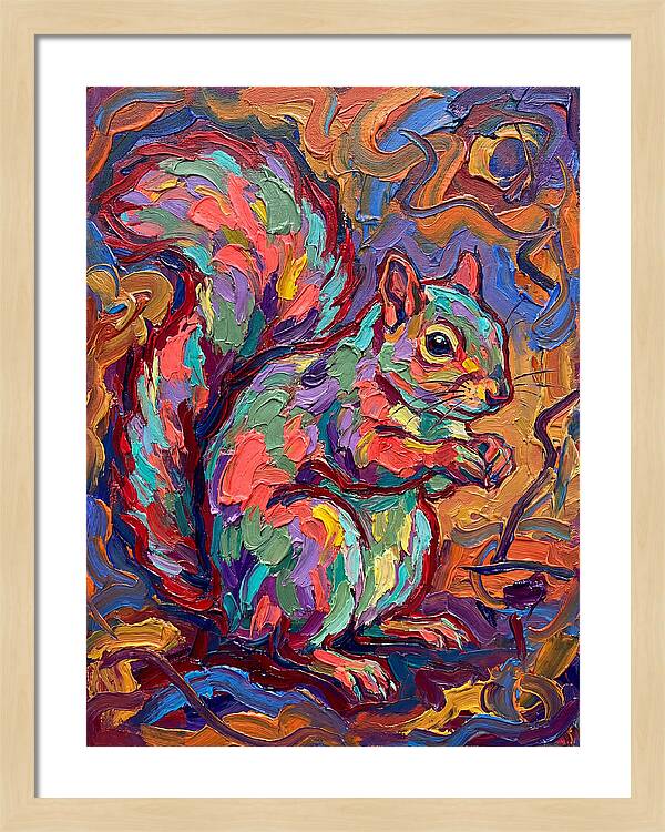 Colorful Squirrel In Expressionist Style