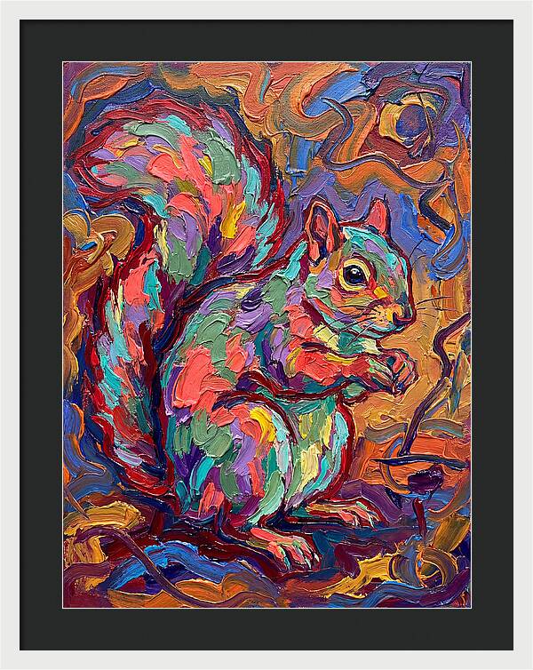 Colorful Squirrel In Expressionist Style