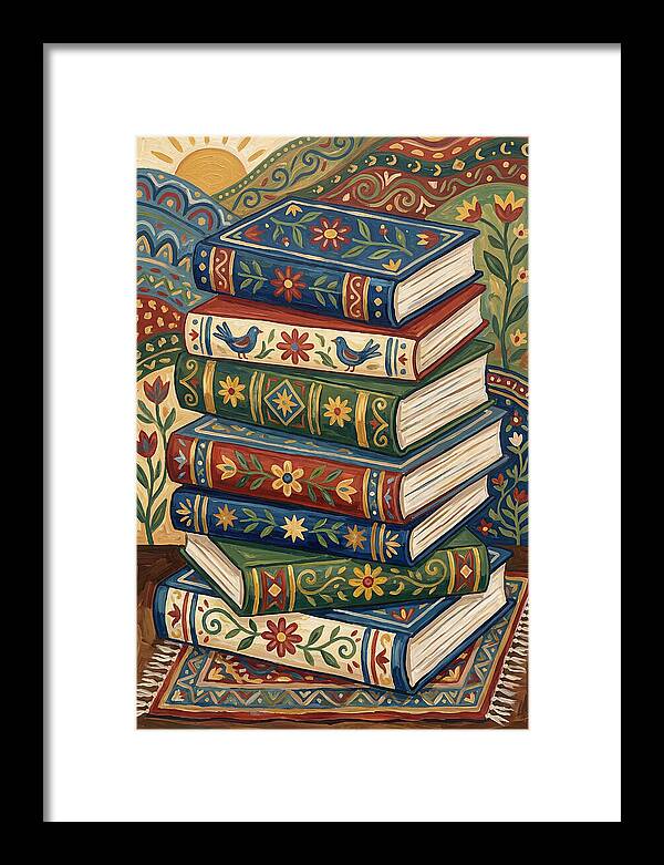 Colorful Stacked Books