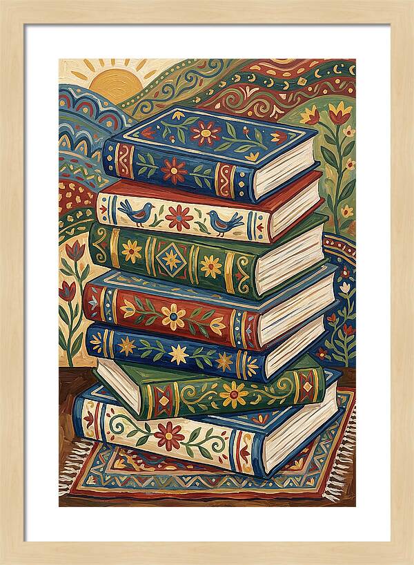 Colorful Stacked Books