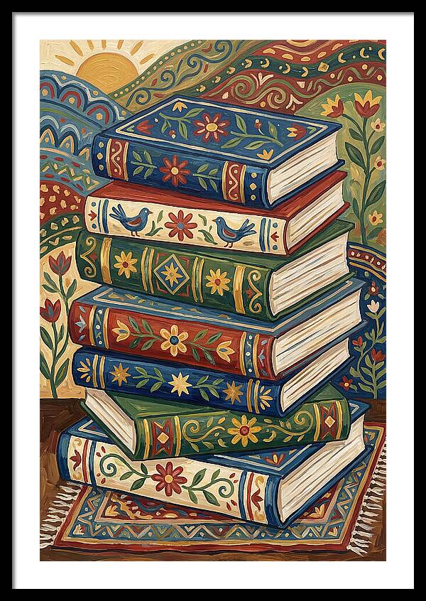 Colorful Stacked Books