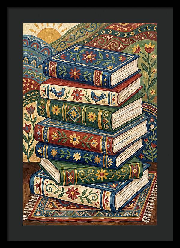 Colorful Stacked Books