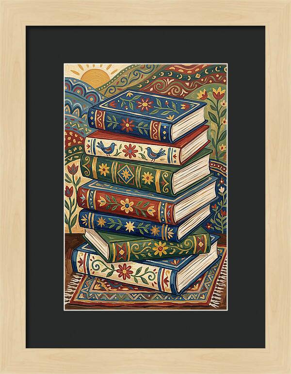 Colorful Stacked Books