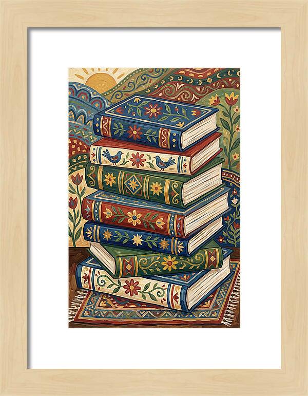 Colorful Stacked Books
