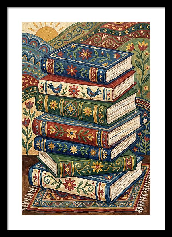 Colorful Stacked Books