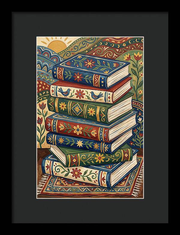 Colorful Stacked Books