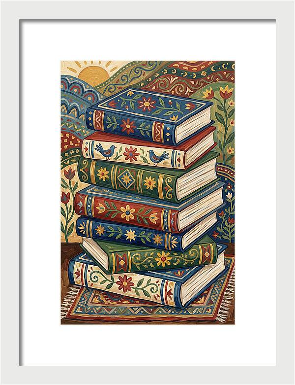 Colorful Stacked Books