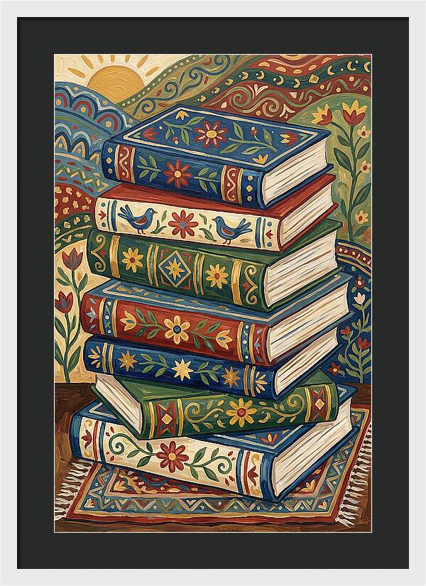 Colorful Stacked Books