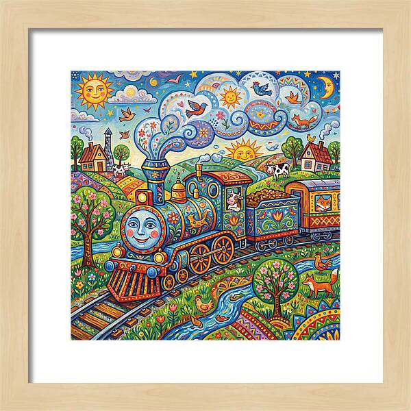 Colorful Steam Train Journey