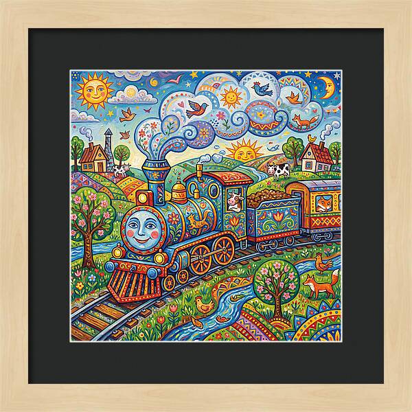 Colorful Steam Train Journey