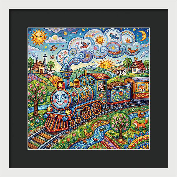 Colorful Steam Train Journey
