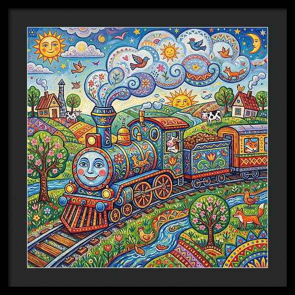 Colorful Steam Train Journey