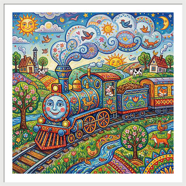 Colorful Steam Train Journey