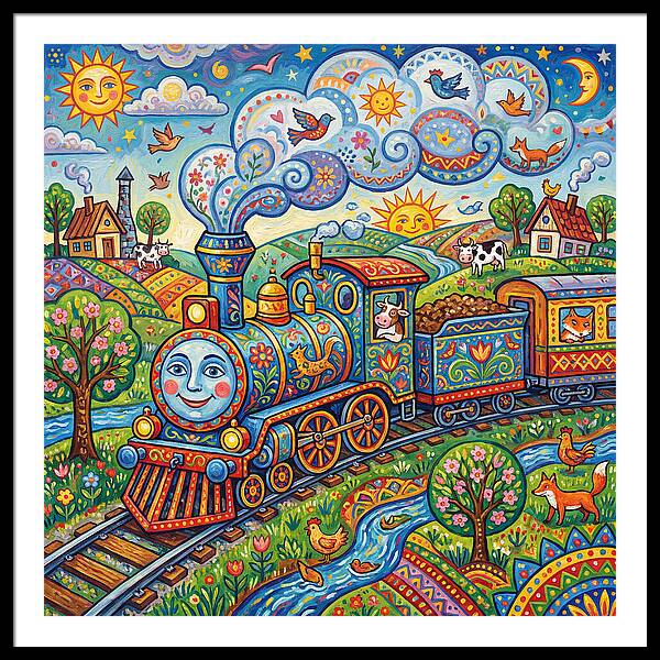 Colorful Steam Train Journey
