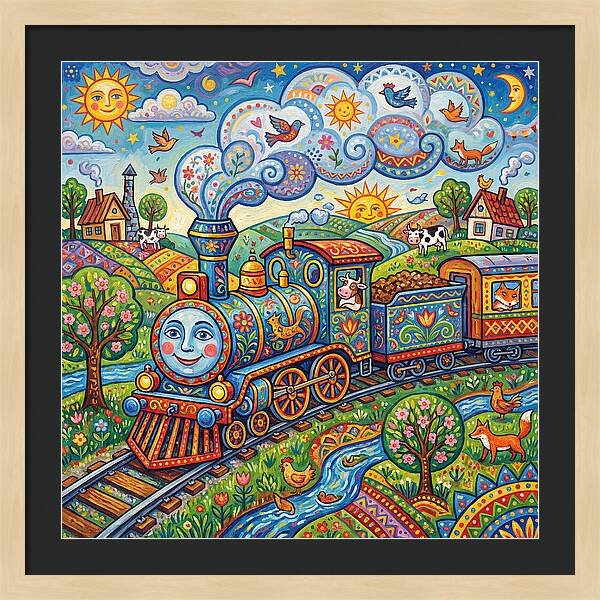 Colorful Steam Train Journey