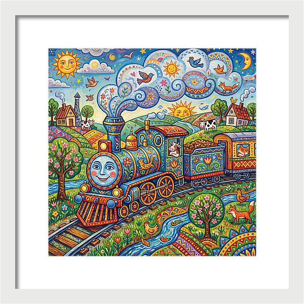 Colorful Steam Train Journey
