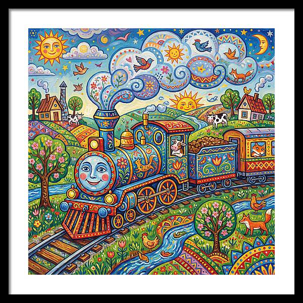 Colorful Steam Train Journey