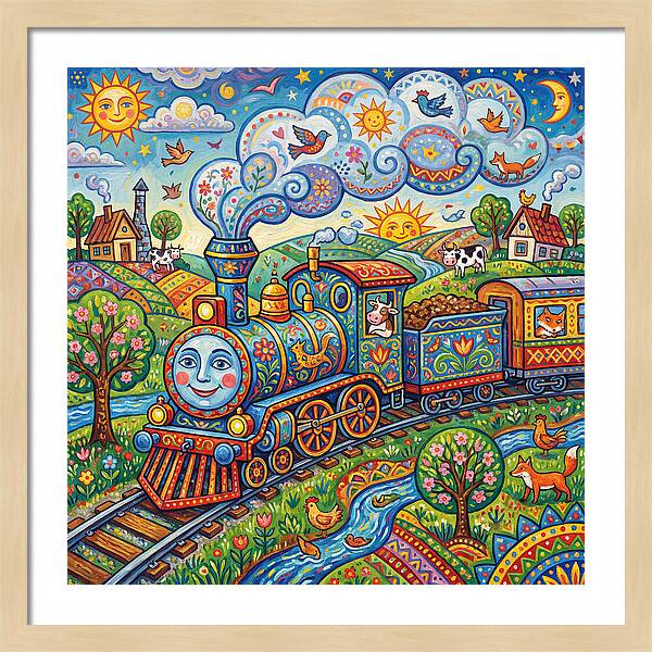 Colorful Steam Train Journey