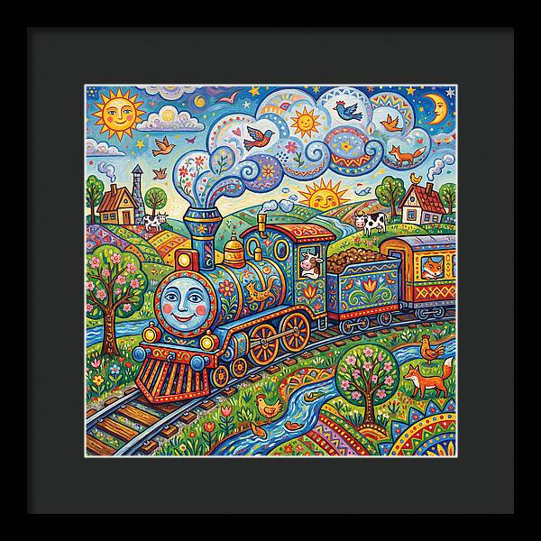 Colorful Steam Train Journey