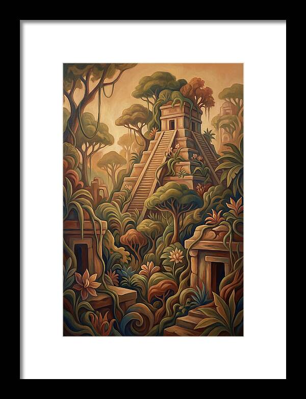Colorful Stepped Pyramid Temple