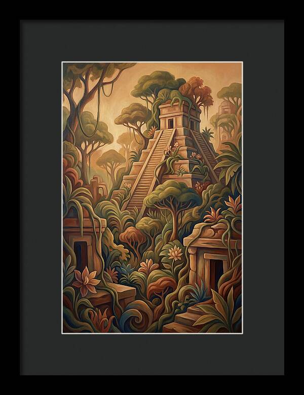Colorful Stepped Pyramid Temple