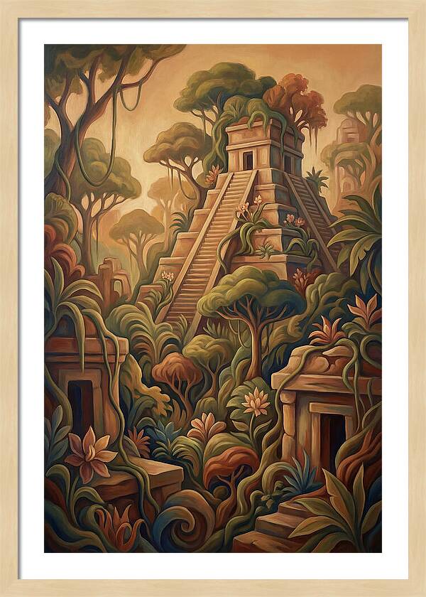 Colorful Stepped Pyramid Temple
