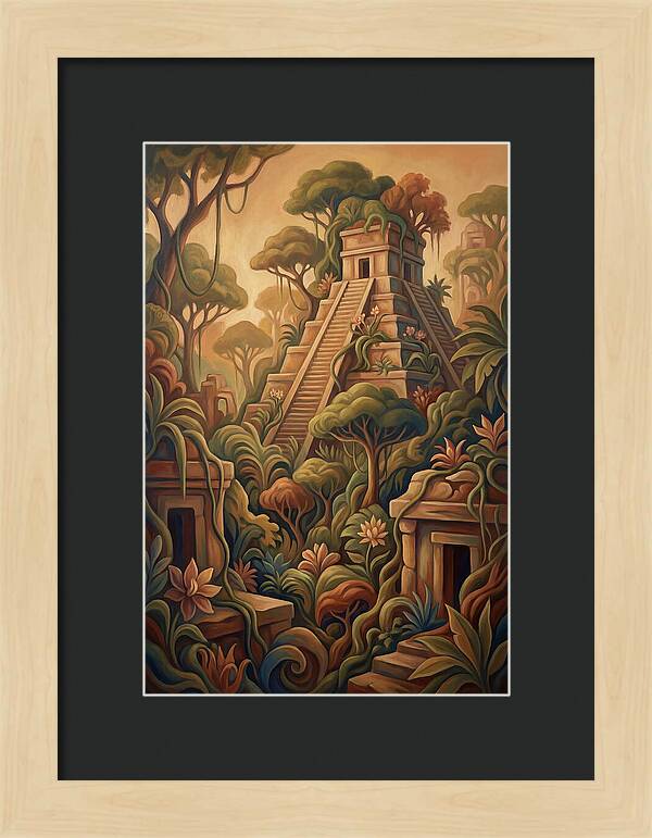 Colorful Stepped Pyramid Temple