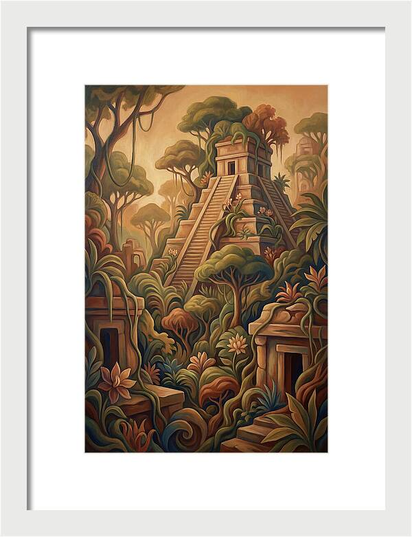 Colorful Stepped Pyramid Temple