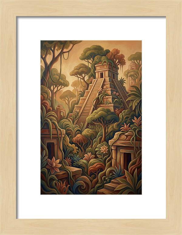Colorful Stepped Pyramid Temple